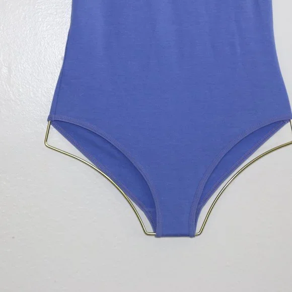 American Apparel Blue Backless Halter Bodysuit - Picture 3 of 7